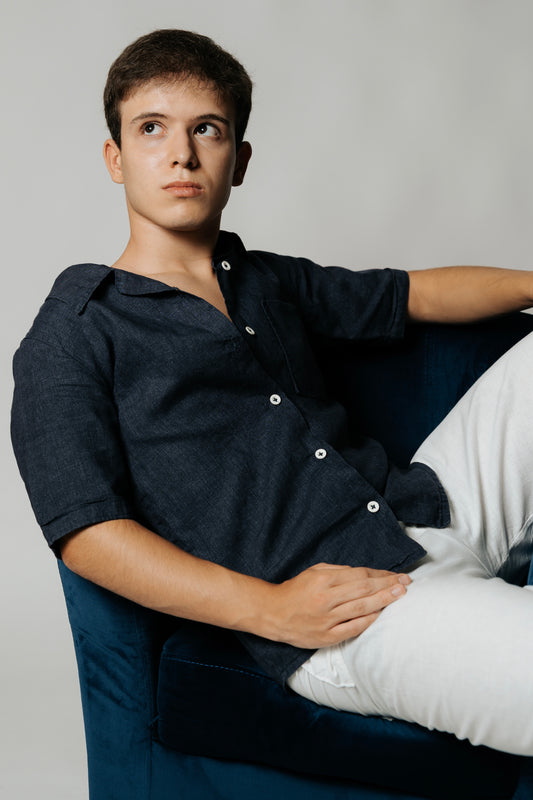 CAMISA DE LINHO AZUL