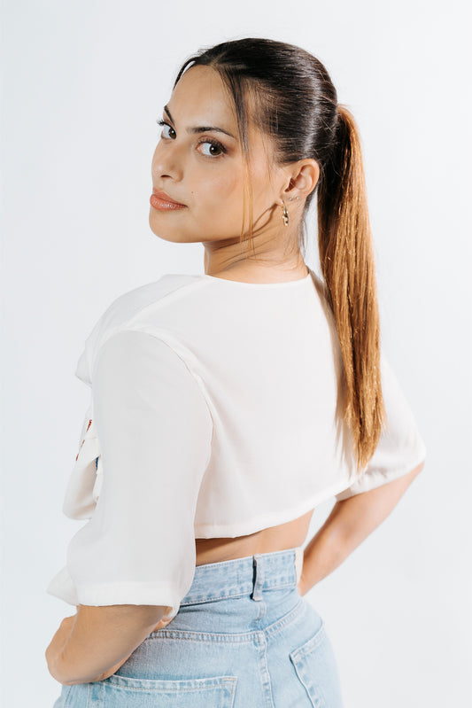 TOP BRANCO COM MISSANGAS