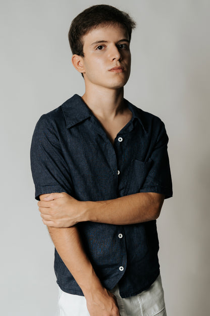 CAMISA DE LINHO AZUL