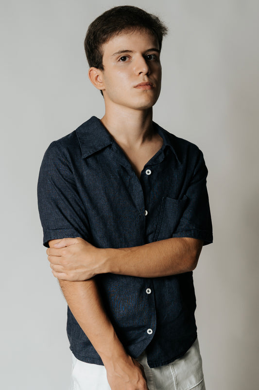 CAMISA DE LINHO AZUL