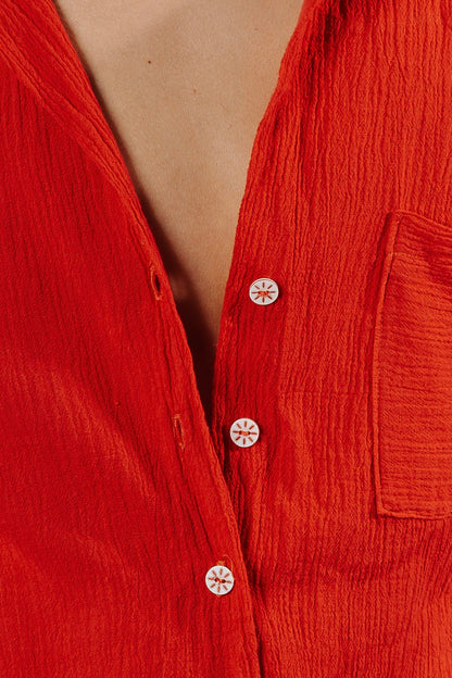 CAMISA DE LINHO VERMELHA